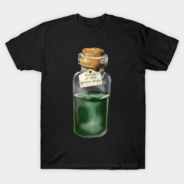 Venom of the Green Worm (aka the Enchantress) T-Shirt by drawnexplore